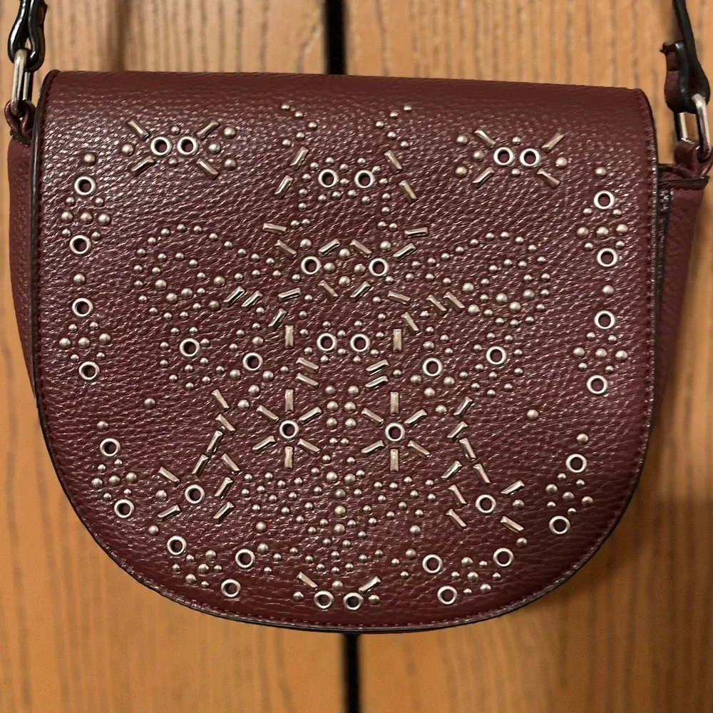 Charming Charlie Embellished Crossbody Saddle Bag - Picture 2 of 7